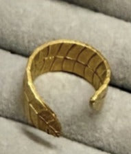 Textured Gold Dome Ring – Bold Adjustable Statement Ring