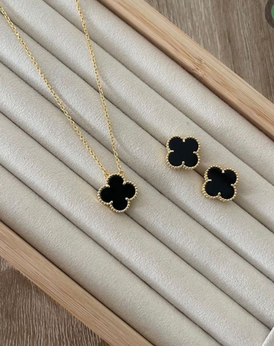 Midnight Clover Jewellery Set