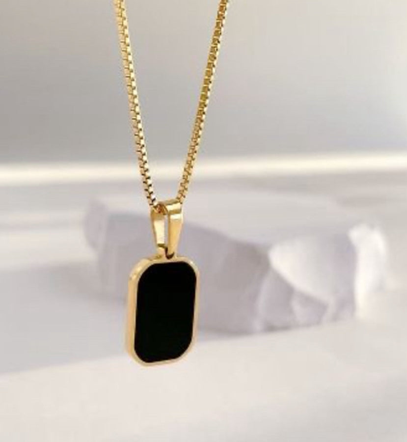 Black stone Necklace