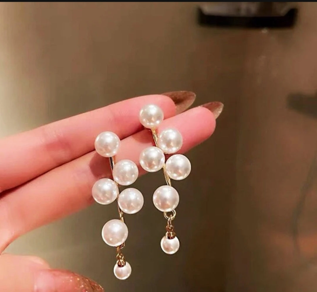 Pearl Cascade Drop Earrings