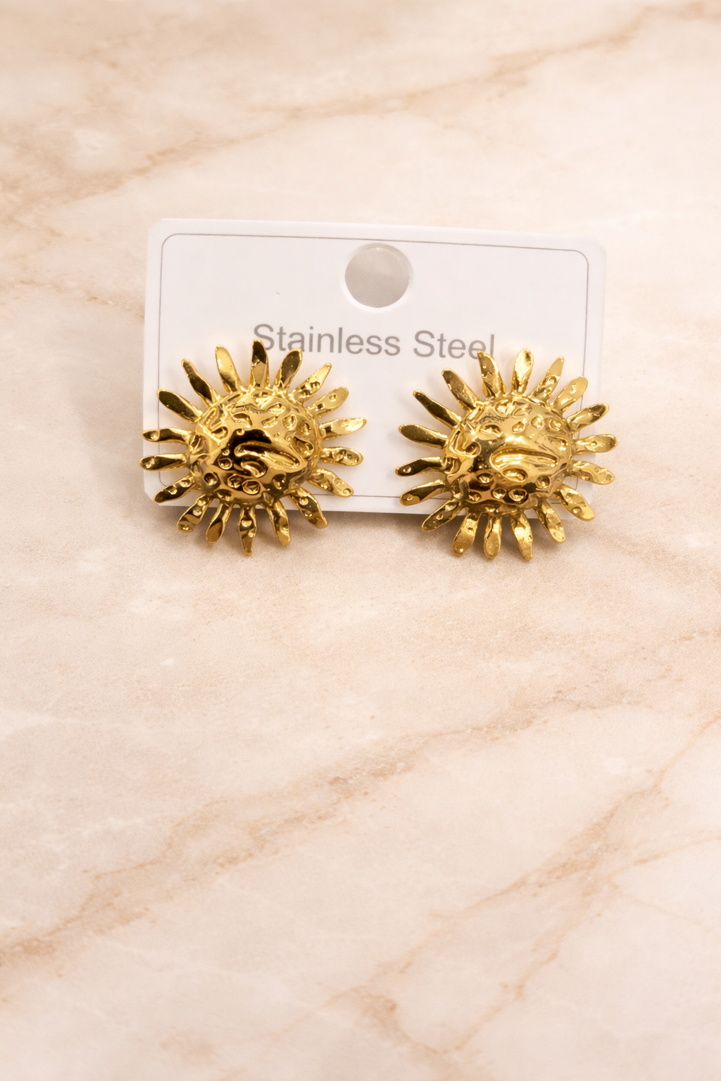 🌞 Golden Sun Statement Earrings